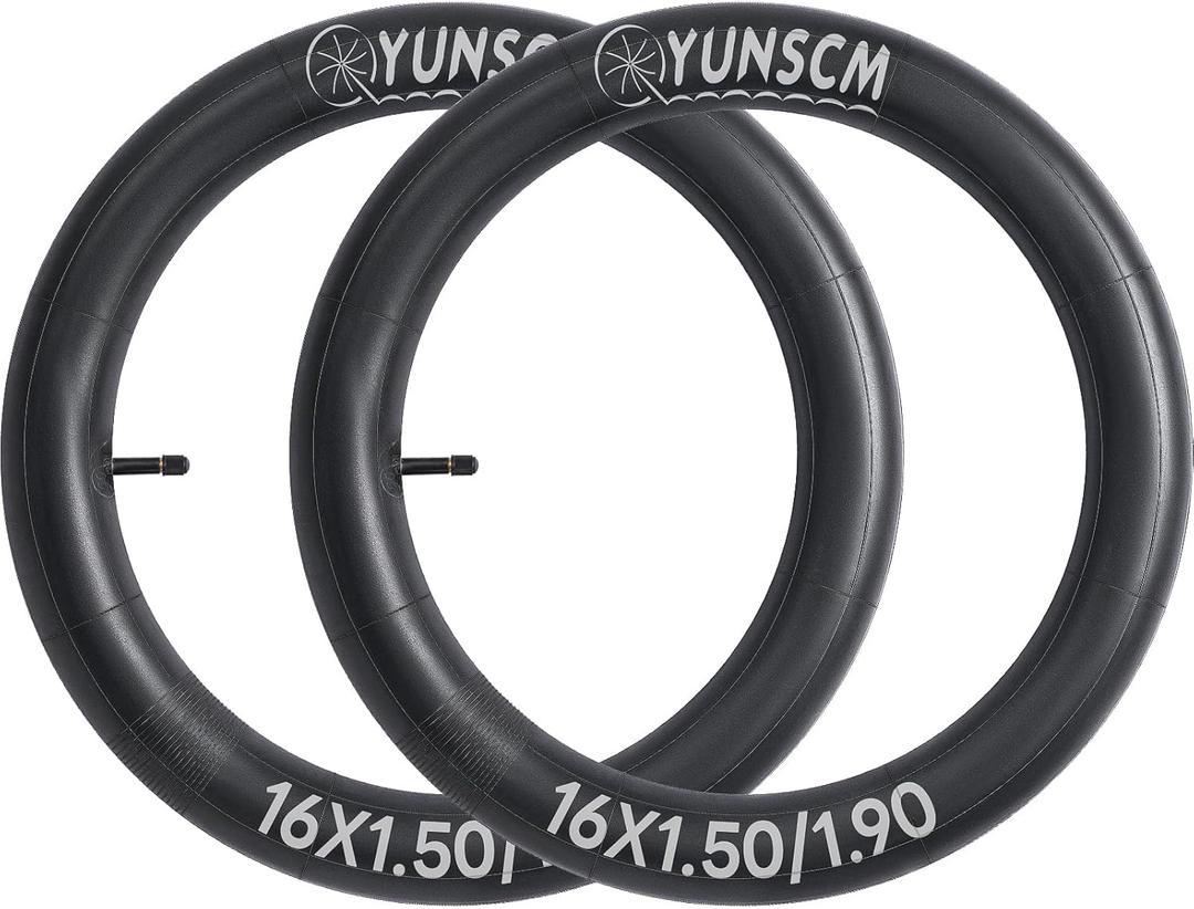 2-PCS 16" Heavy Duty Bike Tire Tubes 16x1.50/1.90 AV32MM Schrader Valve 38/48-305 Inner Tubes 16 Bicycle Tubes Compatible with 16 x 1.5 16x1.75 16x1.90 Bike Tire Tubes