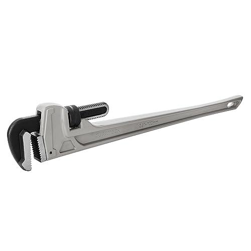 DURATECH 36-inch Heavy Duty Aluminum Straight Pipe Wrench, Adjustable Plumbing Wrench, Drop Forged, Exceed GGG standard