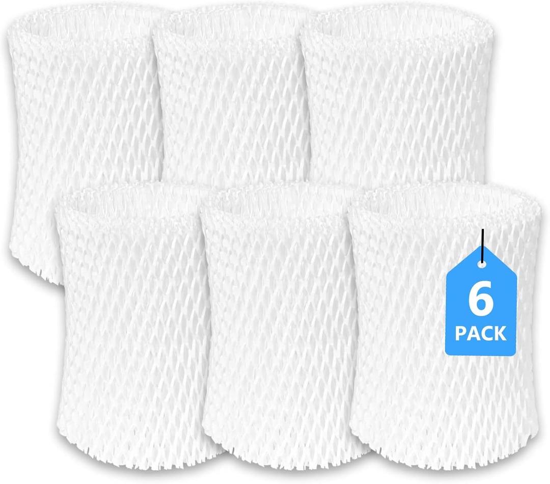 6 Pack Humidifier Wicking Replacement Filter Compatible with Canopy Bedside Humidifier ONLY, Made with Wood Pulp & Paper Filter