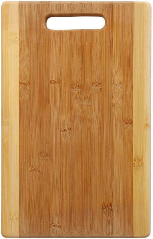 YBM HOME Bamboo Cutting Board with Handle for Food Prep, Meat, and Vegetables - 100% Natural Chopping Board and Butcher Block, 1 Unit, Large (18" L x 12" W)