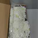 5 Pcs 32" Artificial Lilac Flowers with Long Stem Realistic Purple Fake Flowers Elegant Formal No Maintenance Floral Decor for Home Wedding Office Vase Centerpieces and DIY Arrangements (White)