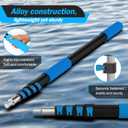 16FT Reach Telescopic Extension Pole, 3-12FT Paint Roller Extension Pole with Flip-Lock Design, Aluminum Alloy Threaded Head for Painting Cleaning Dusting & Window Washing Tools