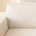 Solid Striped Textured Chenille Sofa Covers,Simple Striped Chenille Anti Scratch Couch Cover,Washable Anti-Slip Pet Couch Protector,Thin Chenille Couch Covers for Dogs,Pets,White-35"x28"/90X70cm