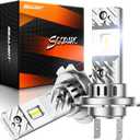 SEALIGHT H7 Bulbs 1:1 Design, 36000LM Ultra-Bright S6 H7 Dual Bulbs No Adapter Required No Cordless, 6500K White Light, 60000+Long Lifespan, Plug-N-Play, Driving Fog Spot Light Assemblies, Pack of 2
