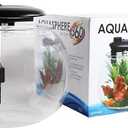 Penn-Plax AquaSphere 360 Large Bowl-Shaped Aquarium for Freshwater and Saltwater Setups – Fully Integrated Filtration System and LED Light Display - Durable Polycarbonate – 10 Gallons