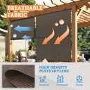 Roller Shades 6'W x 6'H Patio Cordless Blackout Roll Up Shades, Exterior Foldable Roller Blinds UV Block Shade Cloth Roll for Outdoor Indoor Windows Gazebo Porch Pergola Balcony, Brown, 72"W x 72"H