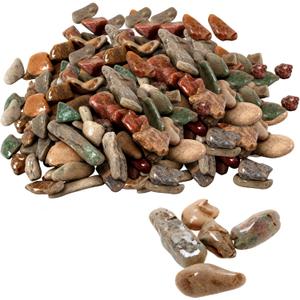 11lbs 0.5-1 Inch Aquarium Gravel, Decorative River Rocks Polished Mixed Pebbles for Aquarium Succulent Vase Fish Tank Gravel Plant Soil Cover Landscaping