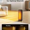 Pelonis 1500w Electric Space Heater for Indoor Use with Thermostat, Oscillation and Remote Portable Ceramic Heater for Bedroom, Home and for Office Under Desk