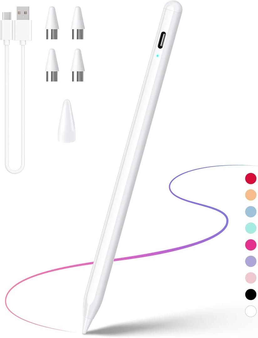 Stylus Pen for Touchscreen, Compatible for Android & iOS Phones/Tablet, Fast Charge Universal Stylus Pen for i-Phone, i-Pad, Tab A9+, High Sensitivity & Precision Stylist Pencil for Writing/Drawing