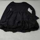 BLENCOT Dresses for Women Fall Long Sleeve Square Neck Bubble Party A Line Mini Dresses (Medium)