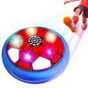 Soccer Toys for Boys 46 Hover Soccer Ball Indoor Gifts for Boys Kids Toys Birthday Gifts for 4 5 6 7 8 9 10 Year Old Boy Air Floating Soccer Toy with LED Lights Foam Bumper