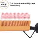DAN Technology Small Ceramic Hot Comb for Lace Front Wigs - Dual Voltage, Fast Heating Straightener for Black Hair and Wigs
