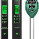 VIVOSUN Digital pH Meter, 3-in-1 TDS/EC/Temperature Meter, 3-in-1 Soil Moisture/pH/Light Tester Combo for Home, Garden and Hydroponics (Black-White-Green)