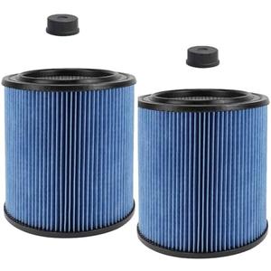 MZY LLC 2 Pack 17907 Cartridge Filter for Craftsman Shop Vacs 5 to 20 Gallon, 3-Layer Pleated 9-17907 Wet/Dry Fine Dust Filter