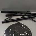 ELYKEN Coat Rack Freestanding with Natural Marble Base, Metal Coat Rack Stand with 10 Hooks, 3 Adjustable Size Coat Tree for Bags, Clothes, and Hats for Entryway, Bedroom, Hallway, Office, Black