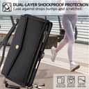 Leedia Crossbody Wallet Case for iPhone 17 Pro for Women, PU Leather Flip Case with [RFID Blocking] Card Holder, Zipper Handbag Magnetic Snap Wrist Strap for iPhone 17 Pro 6.3" Black