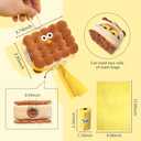 Biscuit shaped dog poop dispenser portable 30 thick leak proof dog waste bags poop bag holder cute
