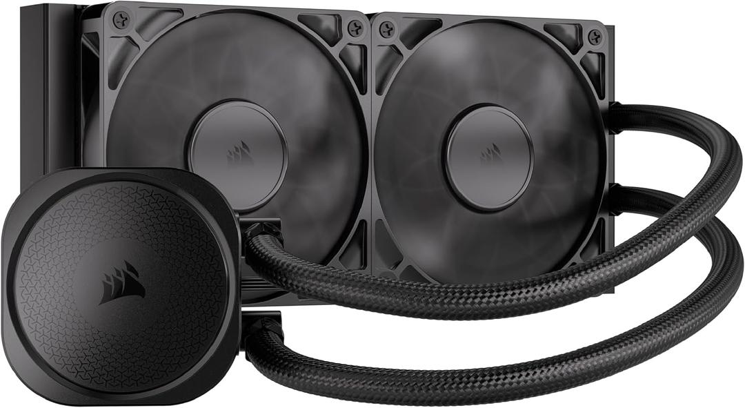 CORSAIR Nautilus 240 RS Liquid CPU Cooler 240mm AIO Low-Noise Direct Motherboard Connection Daisy-Chain Intel LGA 1851/1700, AMD AM5/AM4 2X RS120 Fans Included Black
