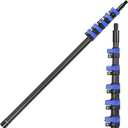 Carbon Fiber Extension Pole 4.7-24FT Telescoping Paint Roller Extendable Pole Lightweight Sturdy Extension Poles with Universal Threaded Head Multi-Use Pole (Blue)