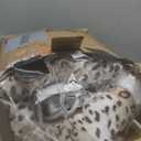 Electric Heated Blanket Full Size 72"x84" - Microplush & Sherpa Fabric Dual-Sided, 9 Heat Settings & 10 Hours Auto Off, Cozy Warming Throw for Office or Bed, Machine Washable, Beige Leopard Print