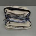 BOYATU Travel Makeup Bag Cosmetic Bags for Women: 3 Pcs Set Large Capacity Make up Bag with Handle - Waterproof Vegan Leather Toiletry Bags Travel Essentials with Compartments(C-3-White)