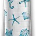 Kitchen Towels for Women-Funny Joked Starfish Seahorse Scallop Ocean Themed Absorbent Microfiber Bar Tea Towel, for Mom Birthday Christmas-Blue 16" x 24”