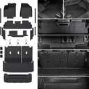 Floor Mats Cargo Mat Set for 2022-2025 2026 Nissan Pathfinder 7/8 Seats Car Mat Accessories, All Weather TPE Cargo Liner Backrest Mat Trunk Lower Mat Door Sill Protectors(Floor Mats Set)