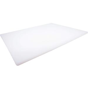 Thirteen Chefs Extra Large 24 x 18 Plastic Cutting Board - 1/2" Thick White HDPE for Restaurants and Professional Kitchens