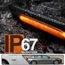2Pcs Amber F10 LED Dynamic Sequential Blink Side Marker Light for BMW 5-Series F10/F11 2011 2012 2013 Front Fender Indicator Turn Signal Lights Smoked Lens