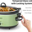 6 Quart Slow Cooker with Locking Lid, Includes 5 Liners, Serves 6-8