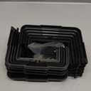 6pcs 4x4(Actual: 3.5"x3.5") Post Base Cover, Split Style Vinyl Post Skirt Black for Iron Stair railings, Balcony railings,Patios, Porches (Black)