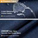 BTTN Navy Blue Shower Curtain - Linen Textured Heavy Duty Waterproof Cloth Shower Curtain Set with 12 Plastic Hooks, Hotel Spa Luxury Simple Decorative Thick Fabric Shower Curtain for Bathroom, 72x72