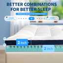 4 Inch Dual Layer Memory Foam Mattress Topper Twin for Back Pain (39"x75")