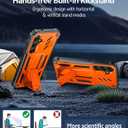 FNTCASE for Samsung Galaxy S25-Plus Case: for Galaxy S24-Plus Case with [Built-in Screen Protector & Kickstand] [Military-Grade Drop Protection] Heavy Duty Protective Full Body Shockproof TPU Orange