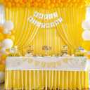 Yellow Backdrop Curtains-Wrinkle-Free Polyester Photography Drapes Party Curtain Background for Baby Shower Wedding Decorations- 8 X10FT (Yellow)