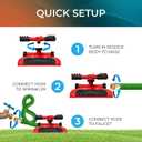 Joeys Sprinkler for Yard, Rotating Garden Sprinkler for Large Area Coverage, Lawn and Yard Sprinklers (Red)