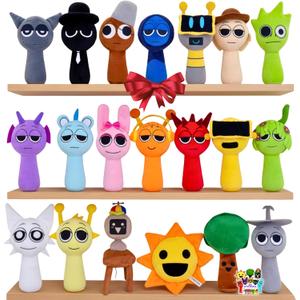 Soft Plush Toys Set  Phase 1 Soft Stuffed Characters, Adorable Collectible Plush Dolls, Great for Plush Fans & Kids (20 pcs)