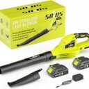 SOYUS Leaf Blower, 20V Leaf Blower Cordless with 2x2.0Ah Battery and Charger, 150 MPH Electric Leaf Blowers with Two-Speed Mode, Blowers for Lawn Care, Debris Dust Cleaning(Green)