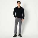 Amazon Essentials Men's Long Sleeve Regular Fit Knit Polo Sweater, Black, XX-Large