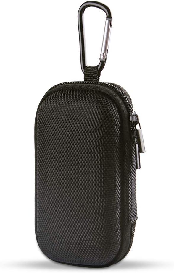 Portable Hard EVA Case, Hootek Protective Hard Shell Travel Carrying Case Bag with Dual Zipper and Metal Carabiner for MP3 Players, USB Cable, Earphones, Memory Cards, U Disk, Lens Filter, Keys, Coins