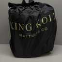 King Koil Luxury Air Mattress Queen with Built in Pump, Integrated Premium Pillow Inflatable Airbed for Guests, Camping & Home (Black)