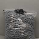 Bigacogo Chunky Knit Throw Blanket for Couch, 51x63 inches, 100% Hand Knitted with Thick Jumbo Chenille Yarn, Cozy Soft Large Rope Knot Cable Crochet Blankets for Sofa Bed Living Room, Iron Gray