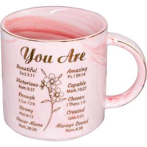 Mugpie Christian Gifts for Women - Inspirational Spiritual Catholic Faith Gifts for Women Friends Coworkers - Birthday Christmas Gift for Sister Mom Grandma, You Are Amazing Coffee Mug 11.5oz