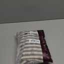 jinchan Striped Linen Kitchen Curtains 54 Inches Short Curtains Farmhouse Modern Cafe Style Window Treatments Airy Light Filtering Rod Pocket for Living Room Bathroom 2 Panels Charcoal Grey