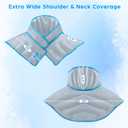 Large Gel Ice Pack & Microwavable Heating Pad for Neck Shoulder Upper Back Pain Relief - Reusable Weighted Cold Pack for Injuries - Hot & Cold Compress Therapy for Swelling, Bruises, Surgery (Nsf-gray)