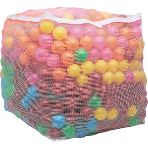 Amazon Basics BPA Free Ball Pit Balls with Storage Bag, Crush-Proof Plastic for Toddlers Kids 12+ Months Play, 6 Bright Colors, Pack of 1000
