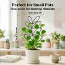 Plant Trellis Indoor Climbing Support - 3-Pack 12.6" Small Metal Garden Trellises for Potted Hoya Pothos Monstera - Rustproof Outdoor Gardening Accessories for Plant Lovers