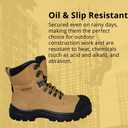 WOLF Work Boot | 100% Waterproof Genuine Leather | Oil, Impact, Compression & Puncture Resistant | Electrical Hazards | Non-Slip Sole | Padded Collar | Construction | Industrial PPE, Size 10