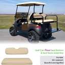 10L0L Universal Rear Replacement Cushions for EZGO Club Car Yamaha Golf Cart Cushion Back Seat Dedicated for Flip Rear Seats - Black/Buff
