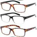 NORPERWIS Reading Glasses 5 Pairs Quality Readers Spring Hinge Glasses for Reading for Men and Women (5 Pack Mix Color, 5.00)